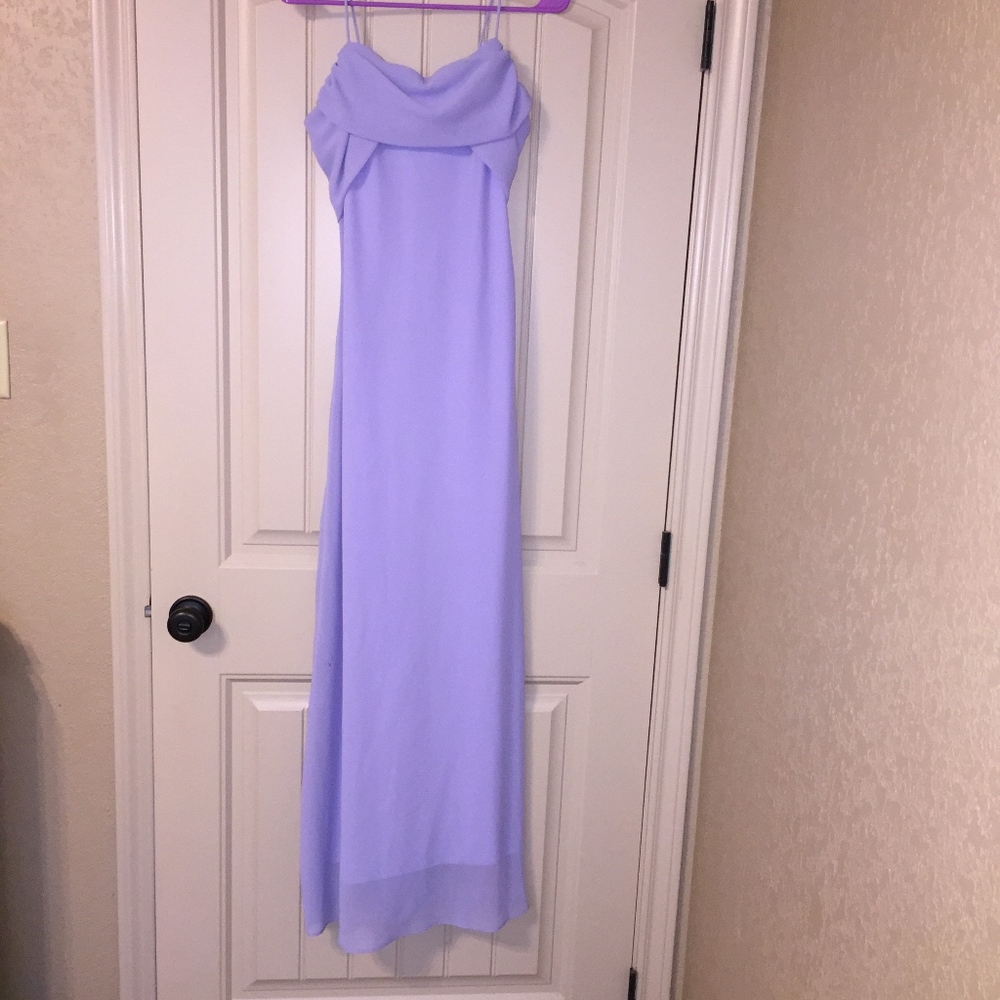 Purple Prom Dress with Bow Back Detail